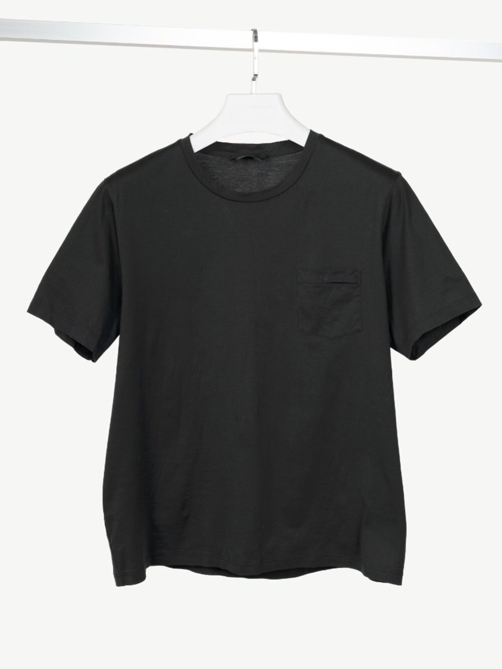 Prada Black Cotton-Jersey Pocket T-Shirt